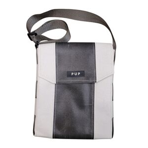 Page Crossbody People For Urban Progress PUP Magnetic Closure Gray White